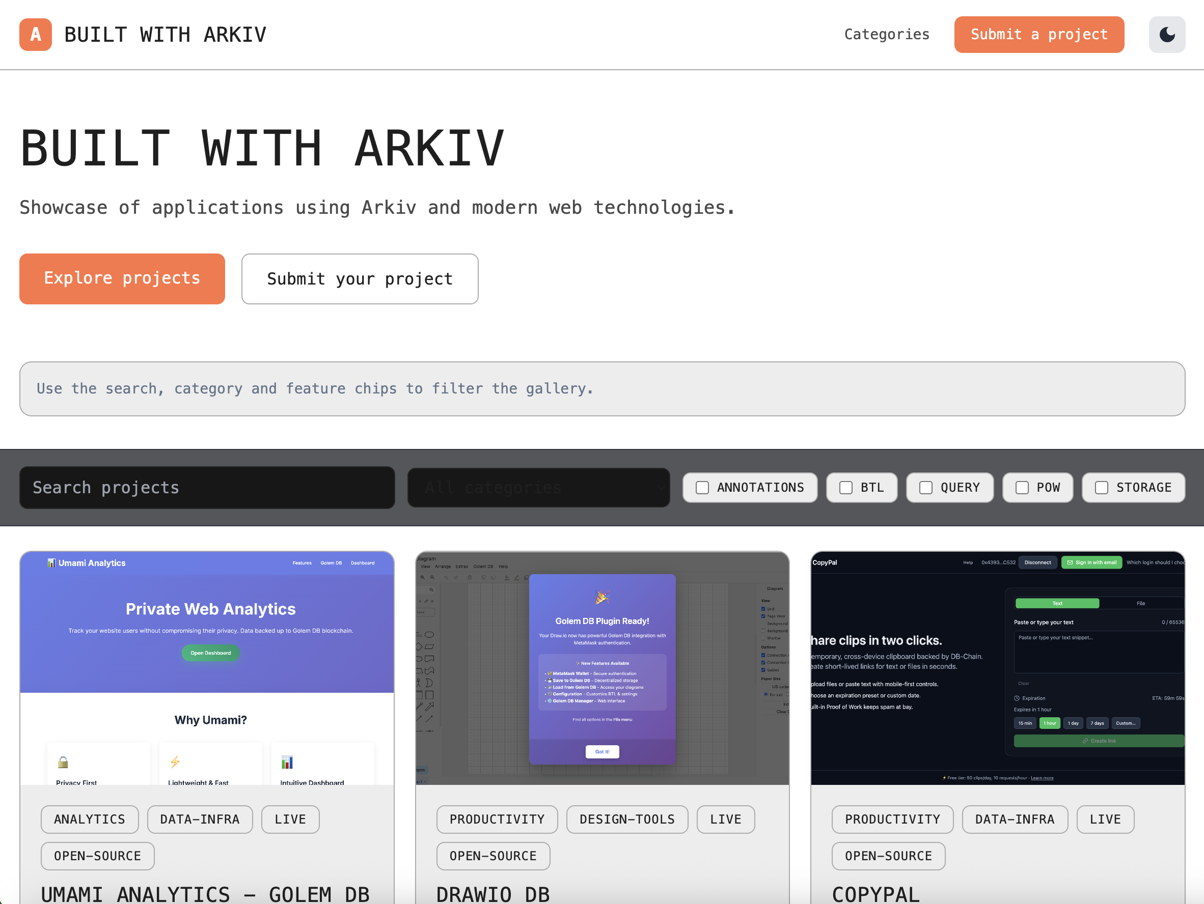 Arkiv Portfolio screenshot